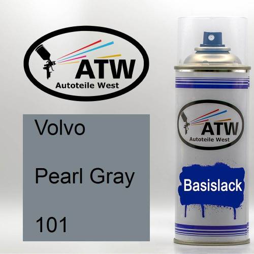 Volvo, Pearl Gray, 101: 400ml Sprühdose, von ATW Autoteile West.